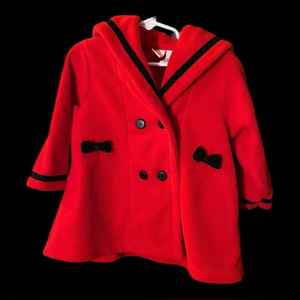 UR It 90s Vintage Red/Black Fleece Jacket Size 24 Months